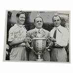 Byron Nelson & Sam Snead with Tom Walsh Hershey CC Trophy Wire Photo - 1940