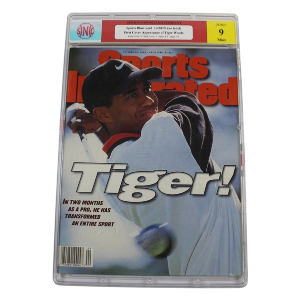 Tiger Woods 1996 Sports Illustrated '1st Appearance' No Label 10/28/96 - SNC #082802 MINT 9