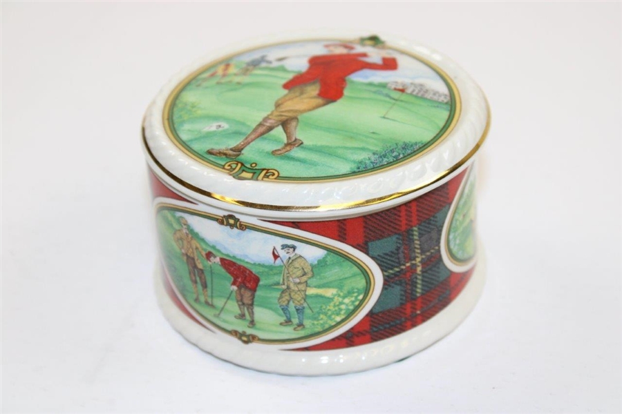 Classic Sadler Golf Scene Dish with Removeable Lid - Made In England