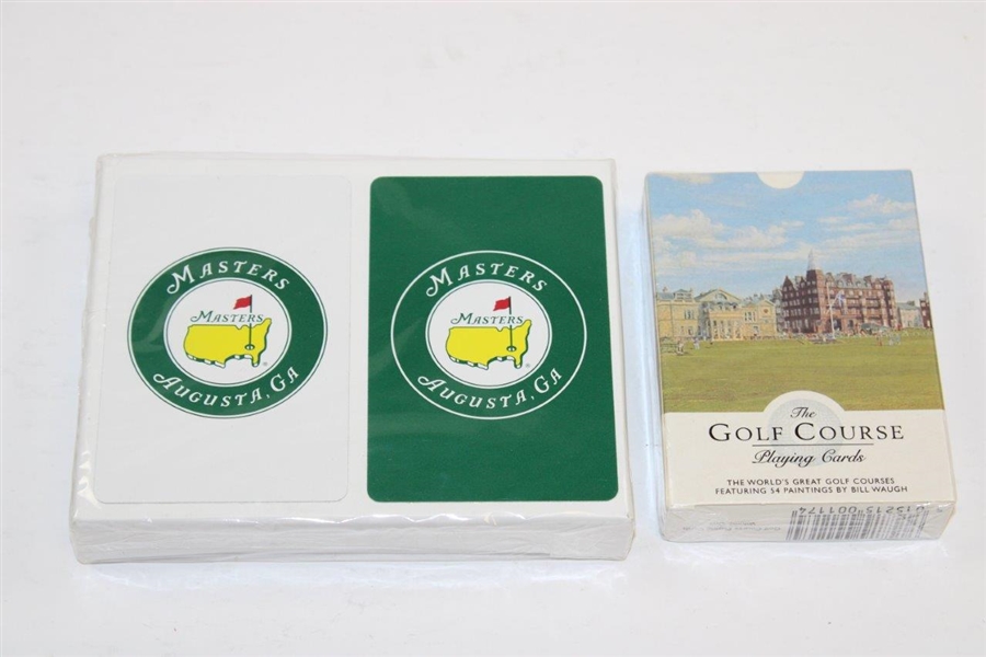 Unopened Masters Tournament Playing Cards with Unopened The Golf Course Playing Cards