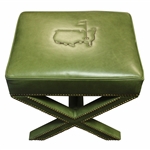 2022 Augusta National GC Berckmans Place Masters Ltd Ed Emerald Leather Ottoman