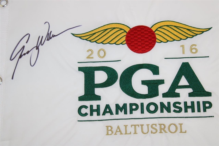 Jimmy Walker Signed 2016 PGA Championship at Baltusrol Embroidered Flag JSA ALOA