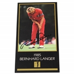Bernhard Langer Signed 1993 GSV Masters Collection Golf Card - 1985 JSA ALOA