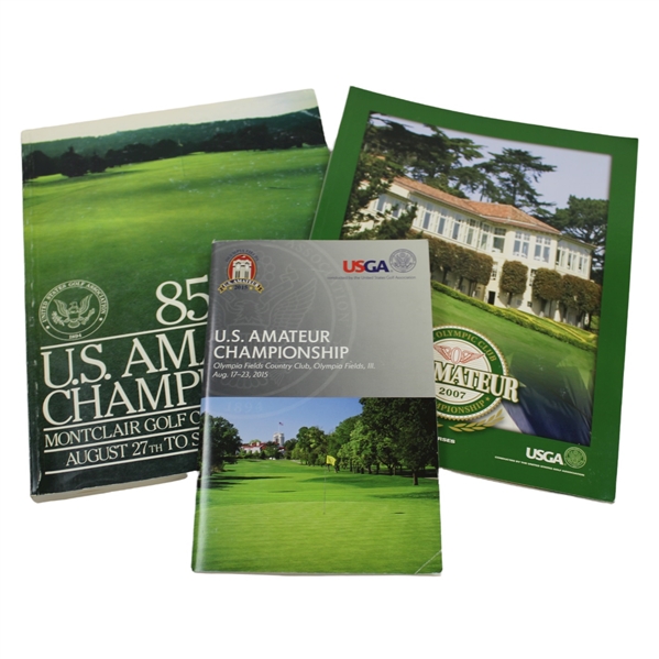 1985, 2007, & 2015 US Amateur Championship Official Programs