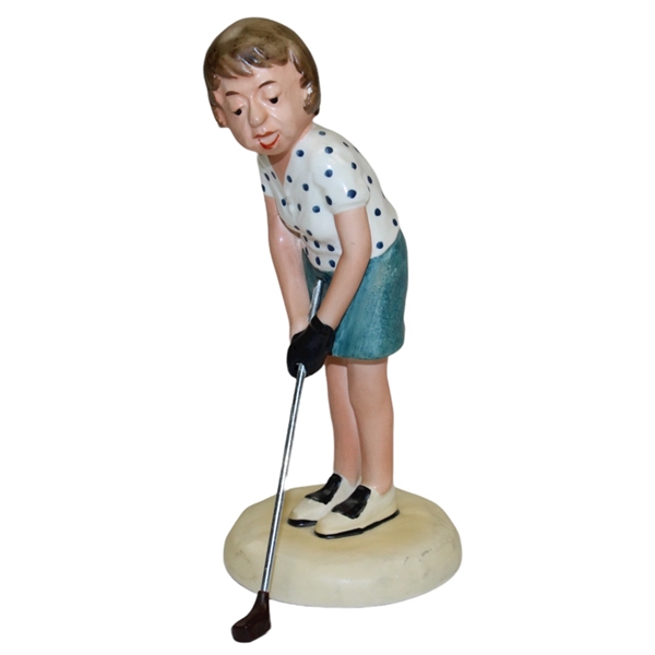 Vintage Female Golfer Statue by Goebel West Germany