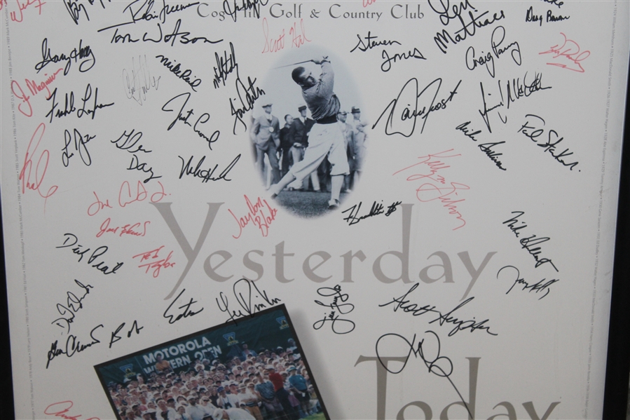 1996 Western Open Poster Signed by Various PGA Stars Watson, Couples, Daly, & more JSA ALOA