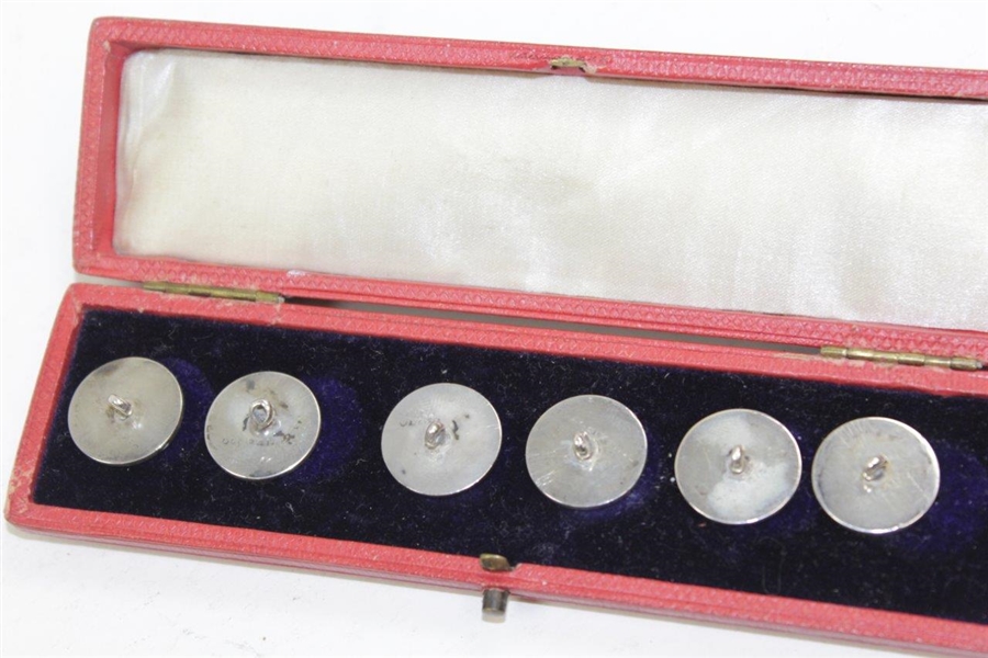 Six(6) 1908 Womens Western Golf Association Silver Pins in Box