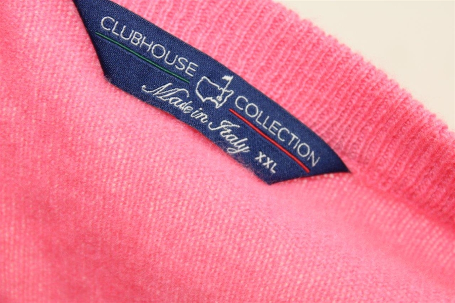 Masters Tournament Pink 'Clubhouse Collection' V-Neck Sweater - Size XXL