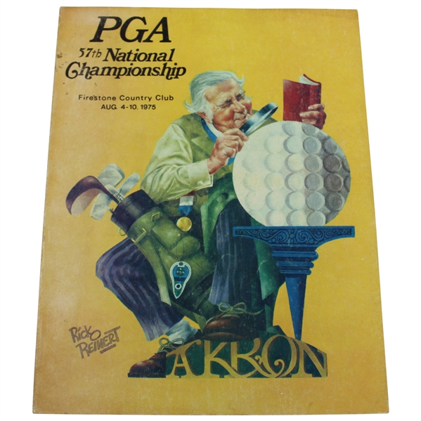 1975 PGA Championship at Firestone Country Club Official Program - Jack Nicklaus Winner