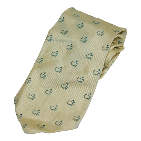 Augusta National Golf Club Yellow with Green Logo Necktie - Used