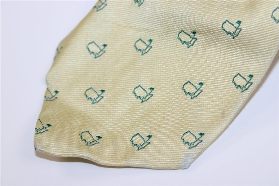 Augusta National Golf Club Yellow with Green Logo Necktie - Used