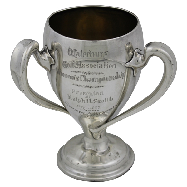 1903 Waterbury Golf Assoc. Perpetual Woman's Championship Sterling Silver Trophy 