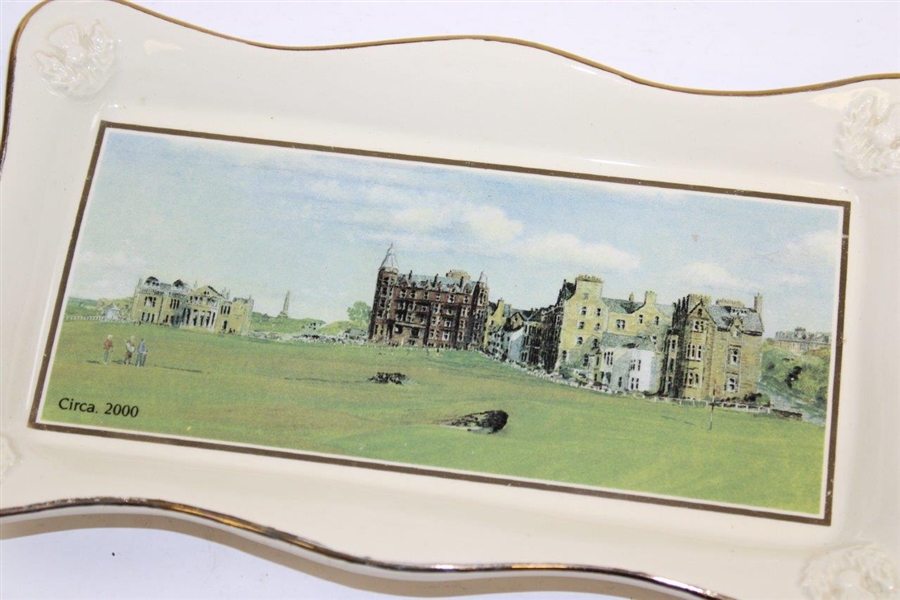 Circa 2000 St. Andrews Old Course Clubhouse Millennium Collection Tray by Artist Bill Waugh