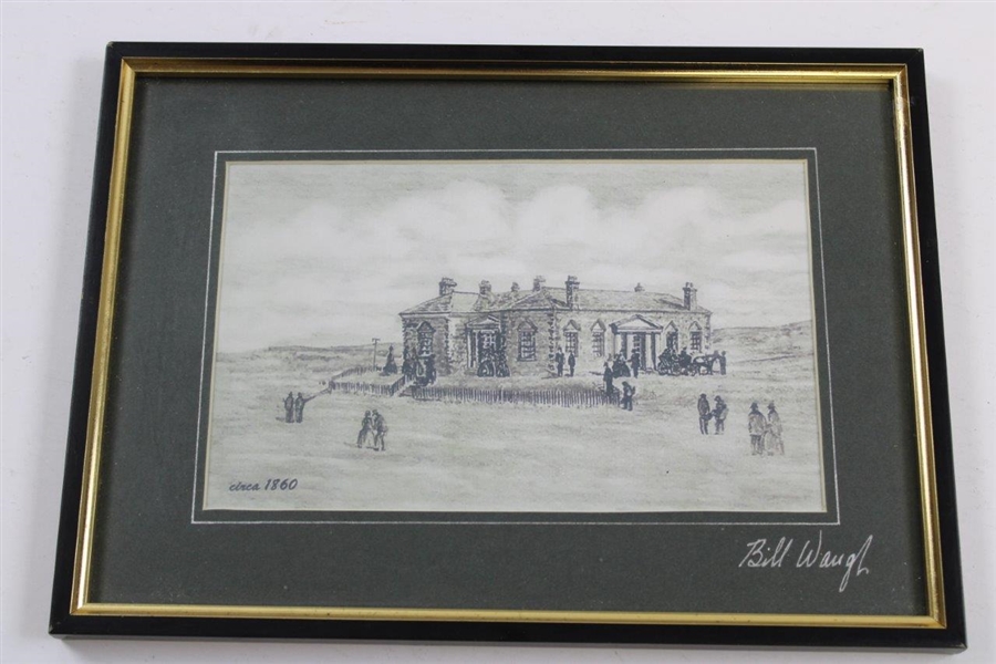 Set of Four (4) Royal & Ancient Clubhouse 'Development' Pictures by Artist Bill Waugh