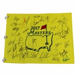 Sergio & Field Signed 2017 Masters Flag w/Bubba, Rory, Spieth, Rahm, DJ & more JSA ALOA