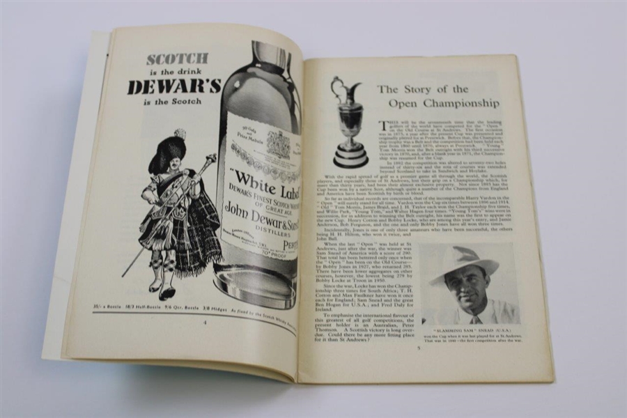 1955 The Open Championship at The Old Course, St. Andrews Official Program