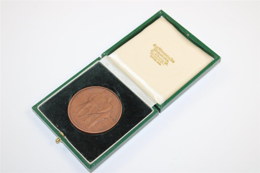 Old Tom & Young Tom Morris Kirkwood & Son Edinburgh Commemorative Medal in Original Box
