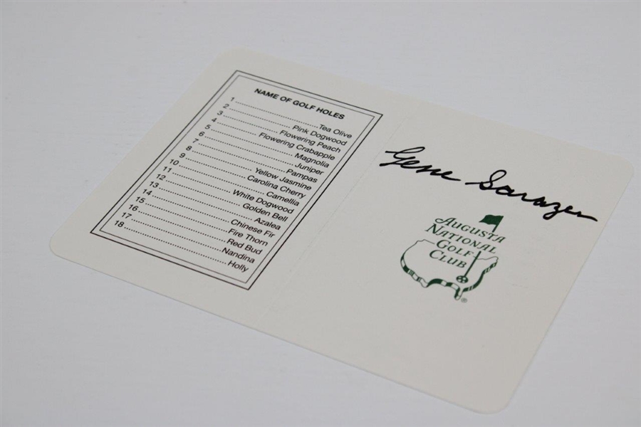Gene Sarazen Signed Augusta National Golf Club Scorecard JSA ALOA