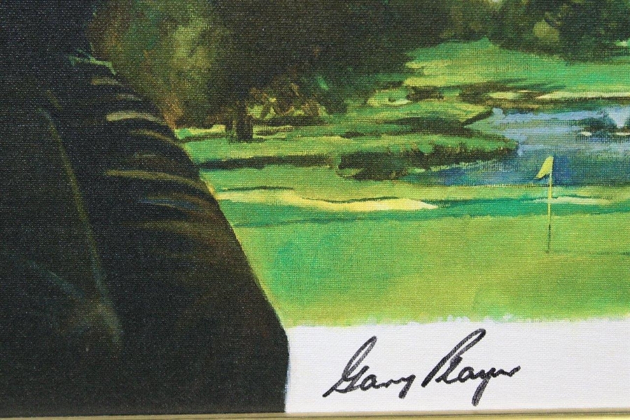 Gary Player Signed Personal Pre-Swing Art Print - Framed JSA ALOA