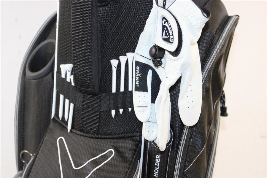 Gary Player's Personal Used Callaway Black & White Golf Bag with Glove, Tees, & Bag Towel