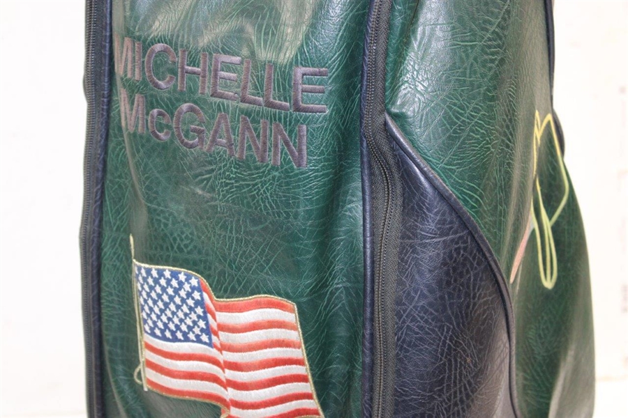 Michelle McGann Personal Used PGA National Golf Club, USA Flag, & Hat Logo Golf Bag