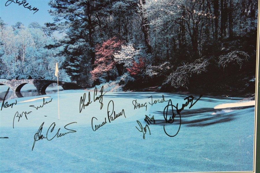 Twenty-Two (22) Masters Champions Signed The Masters 1996 12th Hole Poster JSA ALOA
