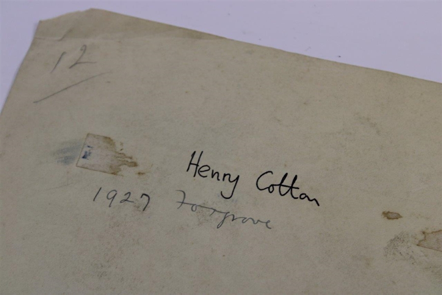 Henry Cotton 1927 Alfieri Picture Service Photo - Henry Cotton Collection
