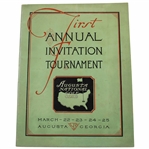 1934 Augusta National Invitation Tournament Program (First Masters)