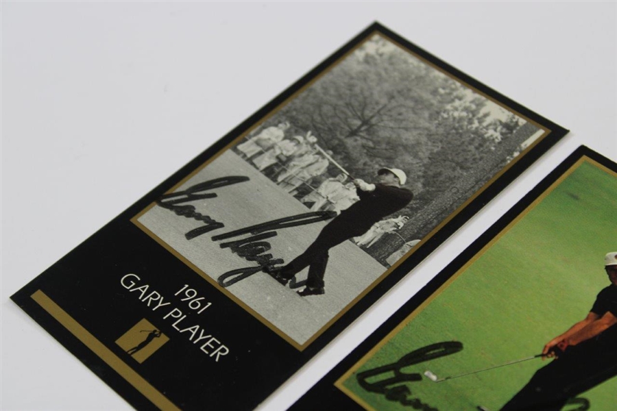 Gary Player's Personal Signed 1961, 1974 & 1978 GSV Masters Collection Cards JSA ALOA 