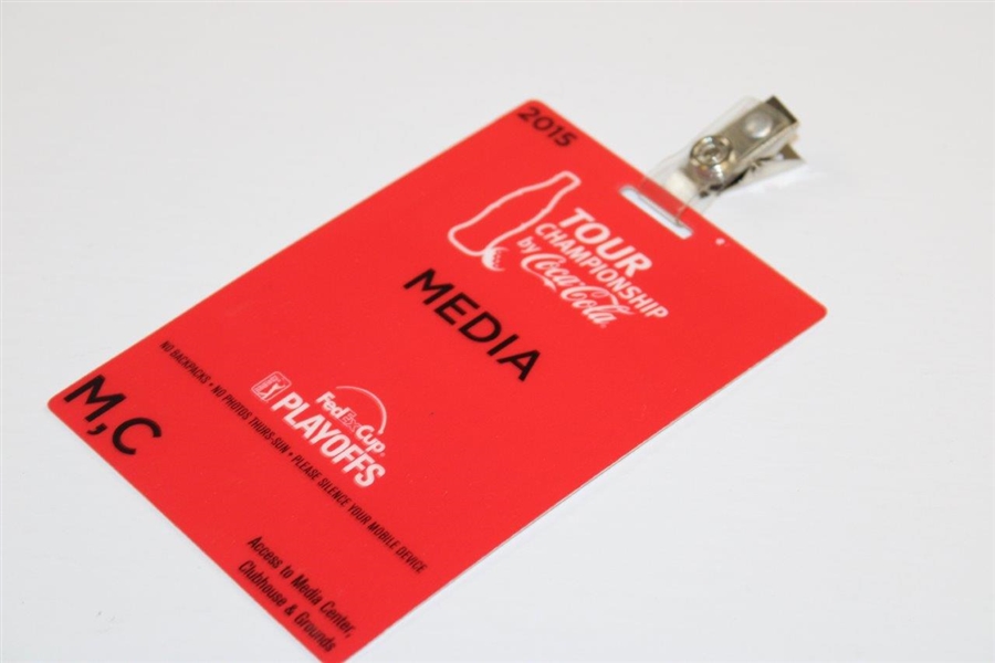 2015 Tour Championship by Coca-Cola FedEx Cup Playoffs Media Badge Belonging to Phil Schaefer