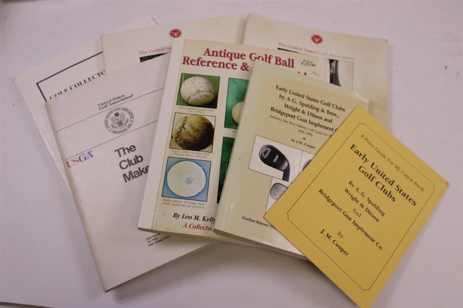 Twenty-Three (23) Golf Research Books About Clubs, Balls, Makers, Marks, & more