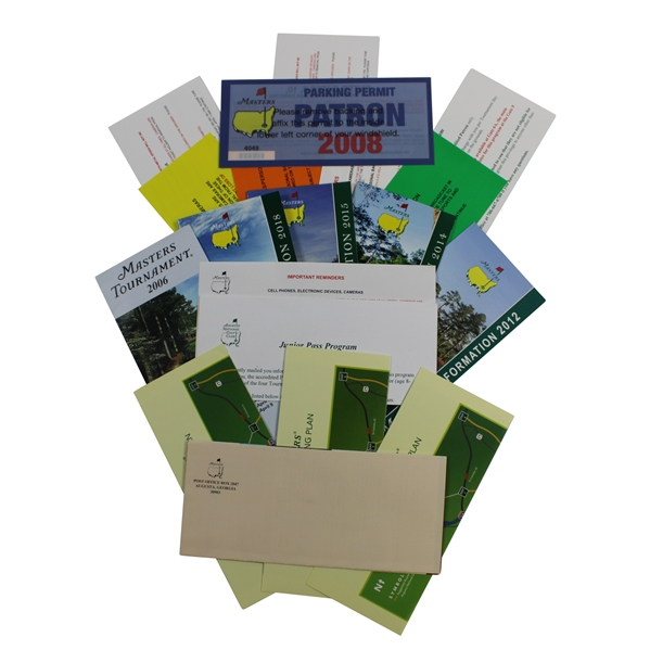 Miscellaneous Masters Tournament Items - Parking Permits, Maps, Radio Info, Traffic, & more
