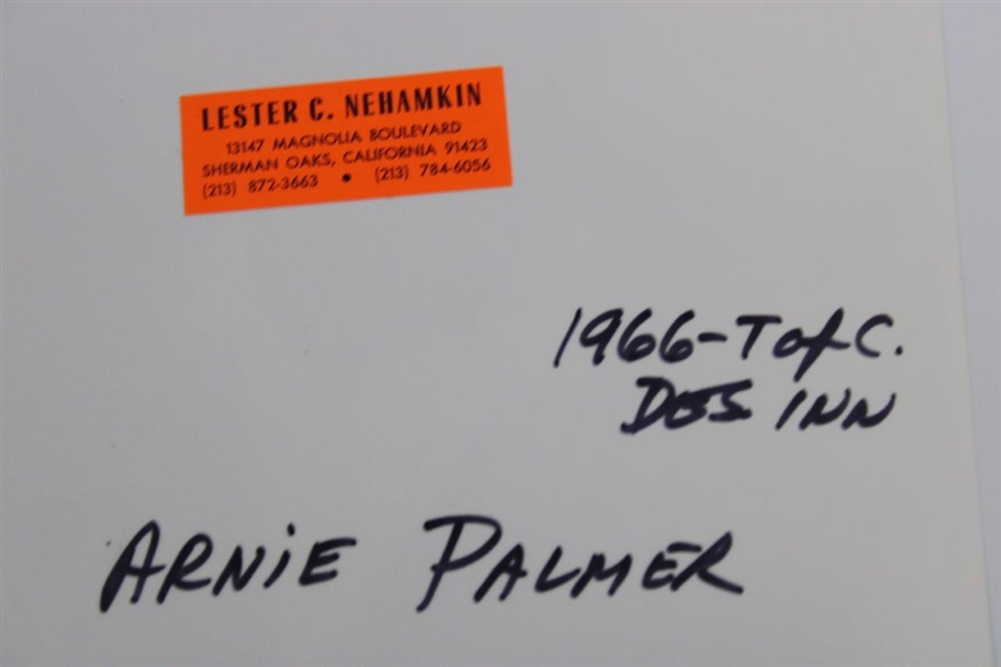 Arnold Palmer 1966 Tournament of Champions Photo - Lester Nehamkin Collection