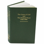 The Game of Golf and the Printed Word 1566-1985 Book Signed by Donovan - John Andrisani Collection