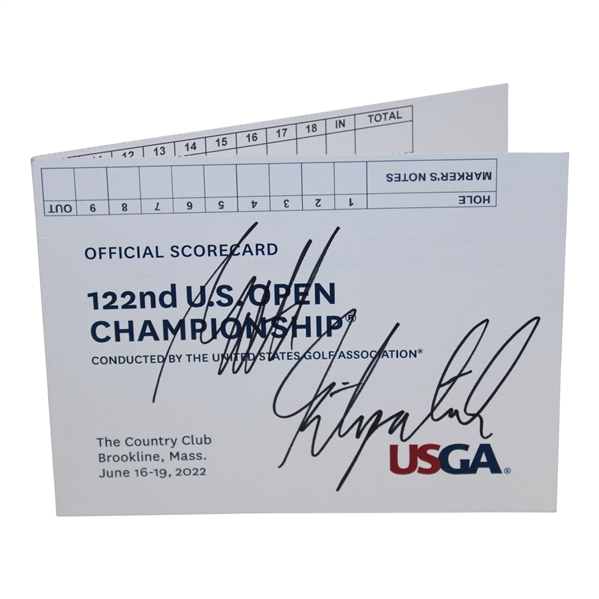 Matthew Fitzpatrick Signed 2022 US Open at The Country Club Official Scorecard JSA ALOA