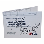 Matthew Fitzpatrick Signed 2022 US Open at The Country Club Official Scorecard JSA ALOA