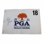 Phil Mickelson Signed 2021 PGA at Kiawah Embroidered Flag JSA#BB22962