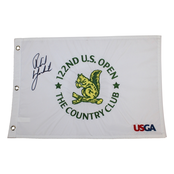 Phil Mickelson Signed 2022 US Open at The Country Club Embroidered Flag 