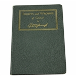 Robert T. Jones, Jr. Green Hardbound Rights & Wrongs of Golf Book