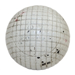 Circa 1885 Rare Forgan 27 Line Cut Gutty Golf Ball with Silver Town on Opposite - Hardison Collection