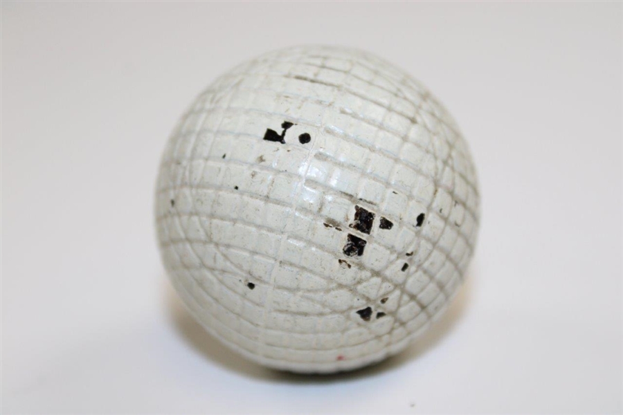 Circa 1885 Rare 'Forgan 27' Line Cut Gutty Golf Ball with Silver Town on Opposite - Hardison Collection