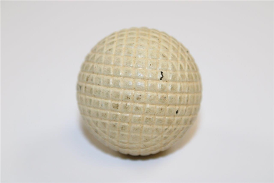 Circa 1890's Z Hutchison 27 Golf Ball Line Cut Gutty Golf Ball - Size 27 - Roberto Collection