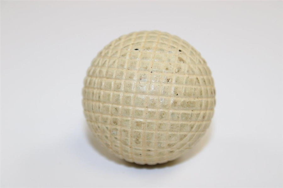 Circa 1890's Z Hutchison 27 Golf Ball Line Cut Gutty Golf Ball - Size 27 - Roberto Collection