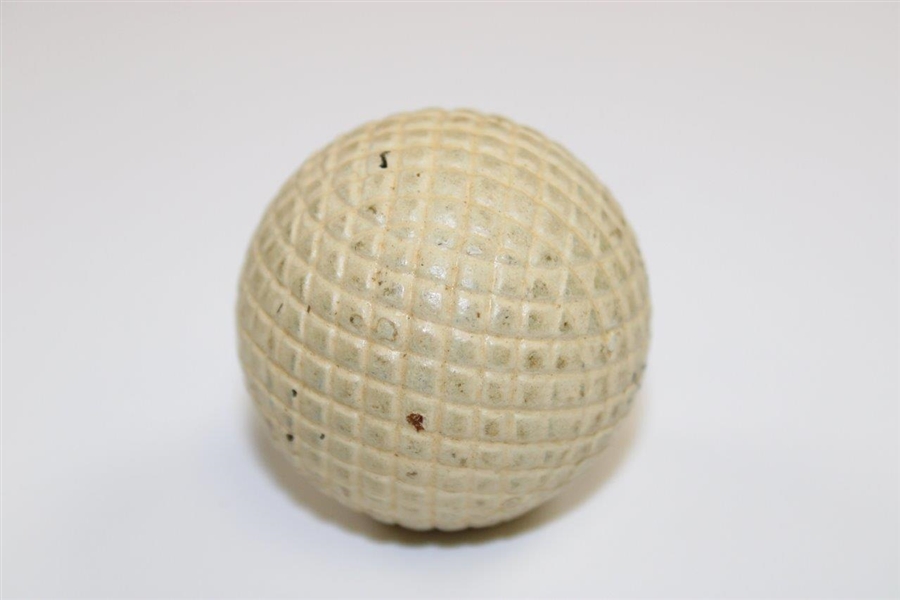 Circa 1890's Z Hutchison 27 Golf Ball Line Cut Gutty Golf Ball - Size 27 - Roberto Collection