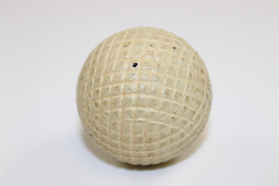 Circa 1890's Z Hutchison 27 Golf Ball Line Cut Gutty Golf Ball - Size 27 - Roberto Collection