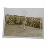 Bobby Jones 1930 Amateur Championship at St Andrews Post Swing in Final Match Wire Photo