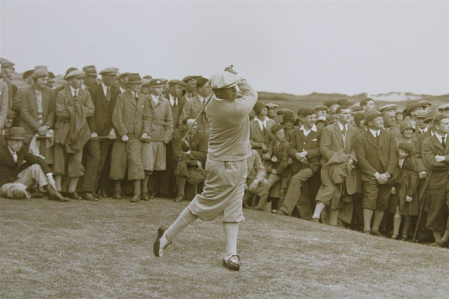 Bobby Jones 1930 Amateur Championship at St Andrews Post Swing in Final Match Wire Photo