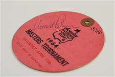Arnold Palmer Signed 1964 Masters Tournament Saturday Ticket JSA ALOA