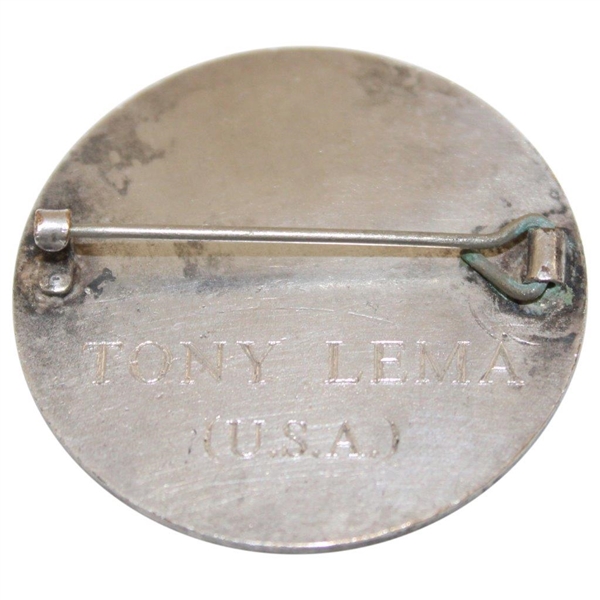 1964 Open Championship at St Andrews Contestant Badge Engraved & Attributed to Champion Tony Lema