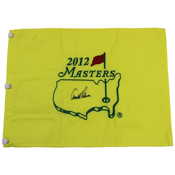Arnold Palmer Signed 2012 Masters Tournament Embroidered Flag JSA ALOA